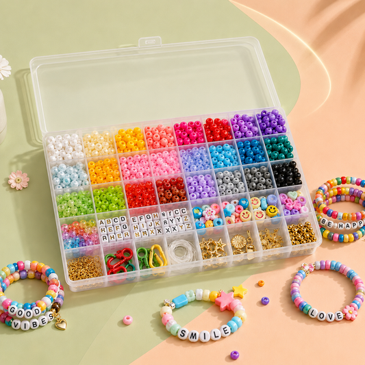 4000PCS Pony Beads Friendship Bracelet Making Kit