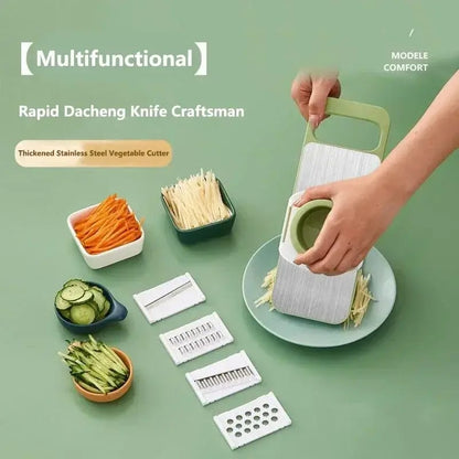 5-in-1 Multifunctional Vegetable Cutter & Slicer | Stainless Steel Kitchen Chopper Tool