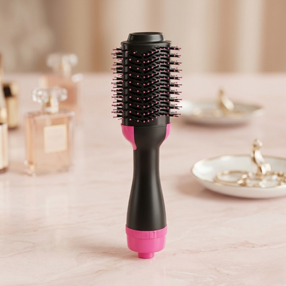 4-in-1 One Step Hot Air Brush | Hair Dryer, Straightener, Curler & Volumizer for Salon-Style Hair
