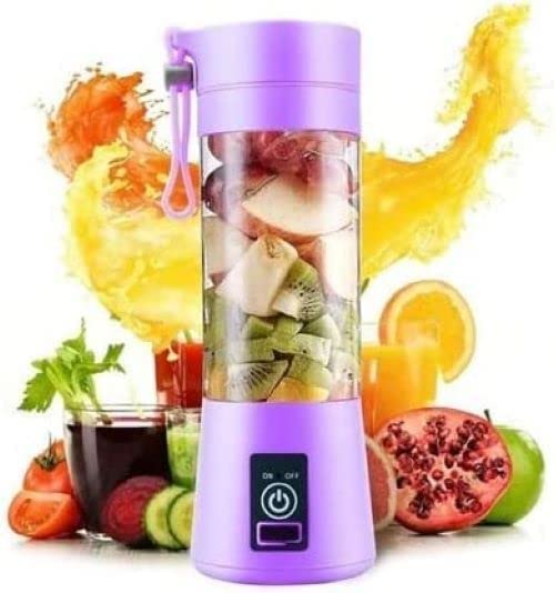 Portable USB Rechargeable Personal Blender | 6-Blade Mini Smoothie Maker & Juice Blender (Random Color)