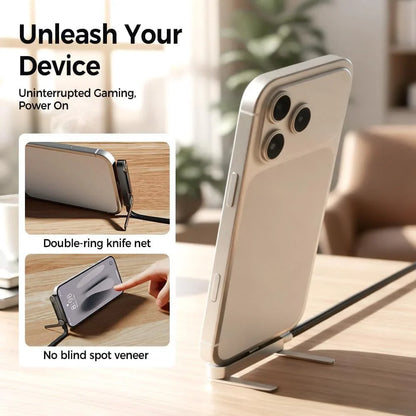 2-in-1 Charging Cable with Mobile Stand | Foldable Phone Holder Charging Cable
