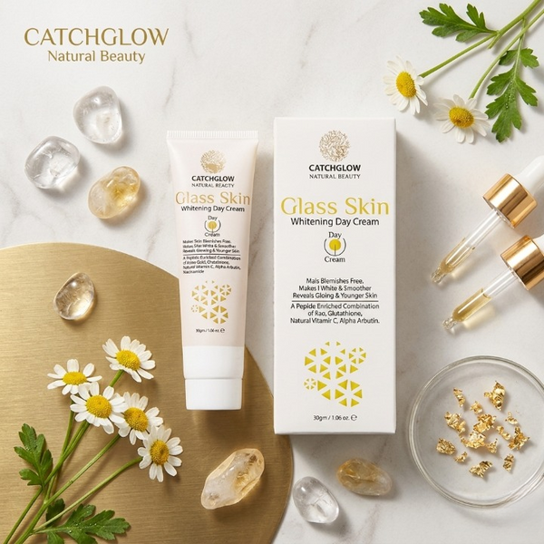 Catchglow Natural Beauty Glass Skin Day Cream 30g | Radiant Glow Moisturizing Face Cream