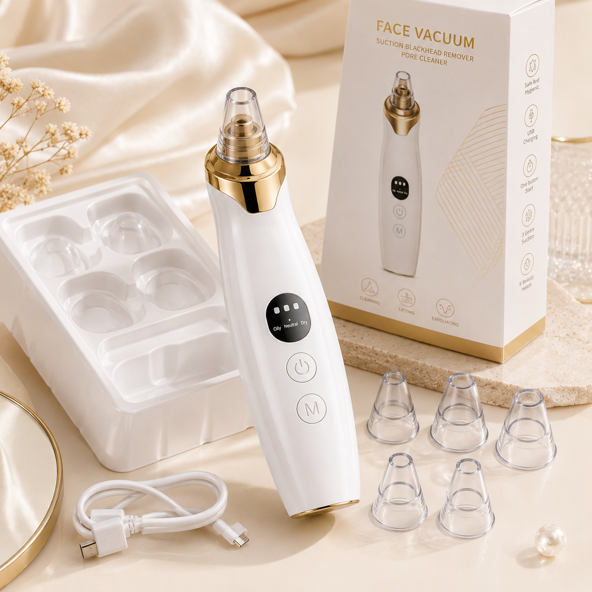 Electric Blackhead Remover – At-Home Pore Cleaning Beauty Tool
