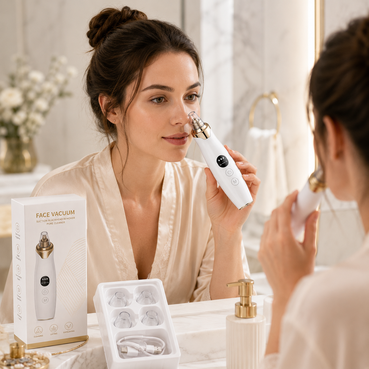 Electric Blackhead Remover – At-Home Pore Cleaning Beauty Tool