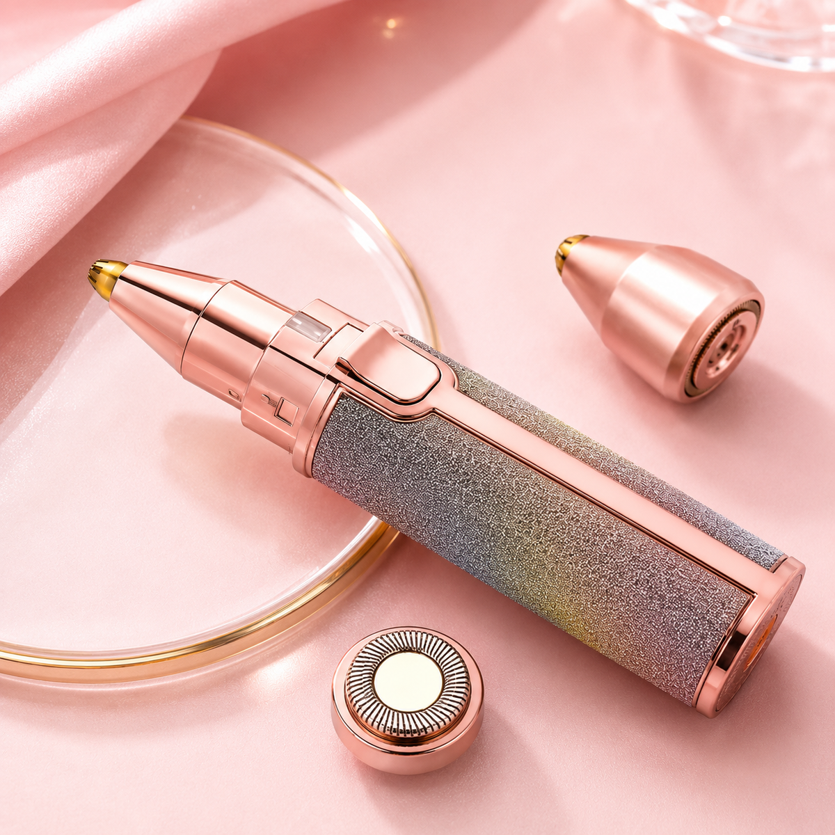 2-in-1 Electric Eyebrow Trimmer & Facial Hair Remover – Rechargeable Beauty Shaver for Women
