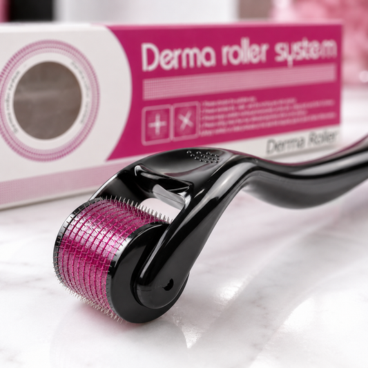 Titanium Needles Derma Roller 0.5mm – Skincare & Beauty Tool with Protective Box