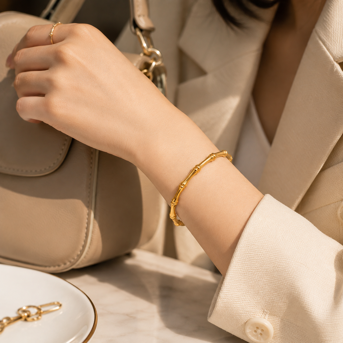 Bamboo Trending Korean Bangle – Stylish Wrist Jewelry for Everyday Wear