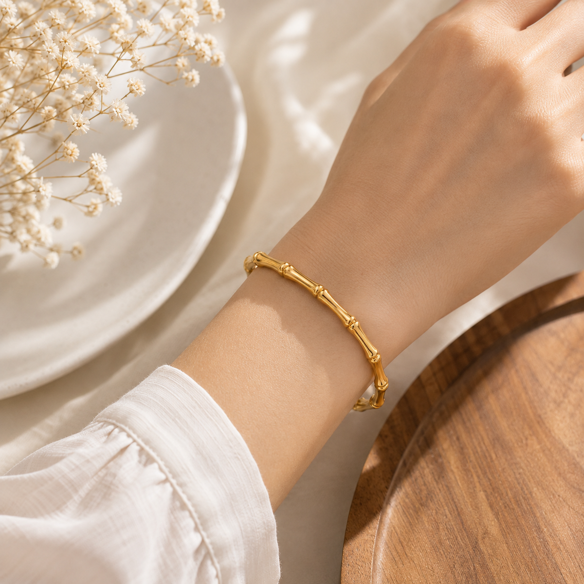 Bamboo Trending Korean Bangle – Stylish Wrist Jewelry for Everyday Wear