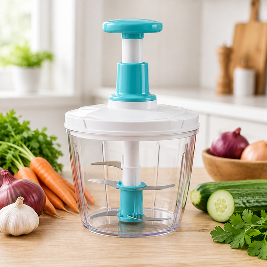 1.5L Push Chopper – Manual Hand Press Food Chopper for Kitchen | Multipurpose Vegetable & Food Cutter