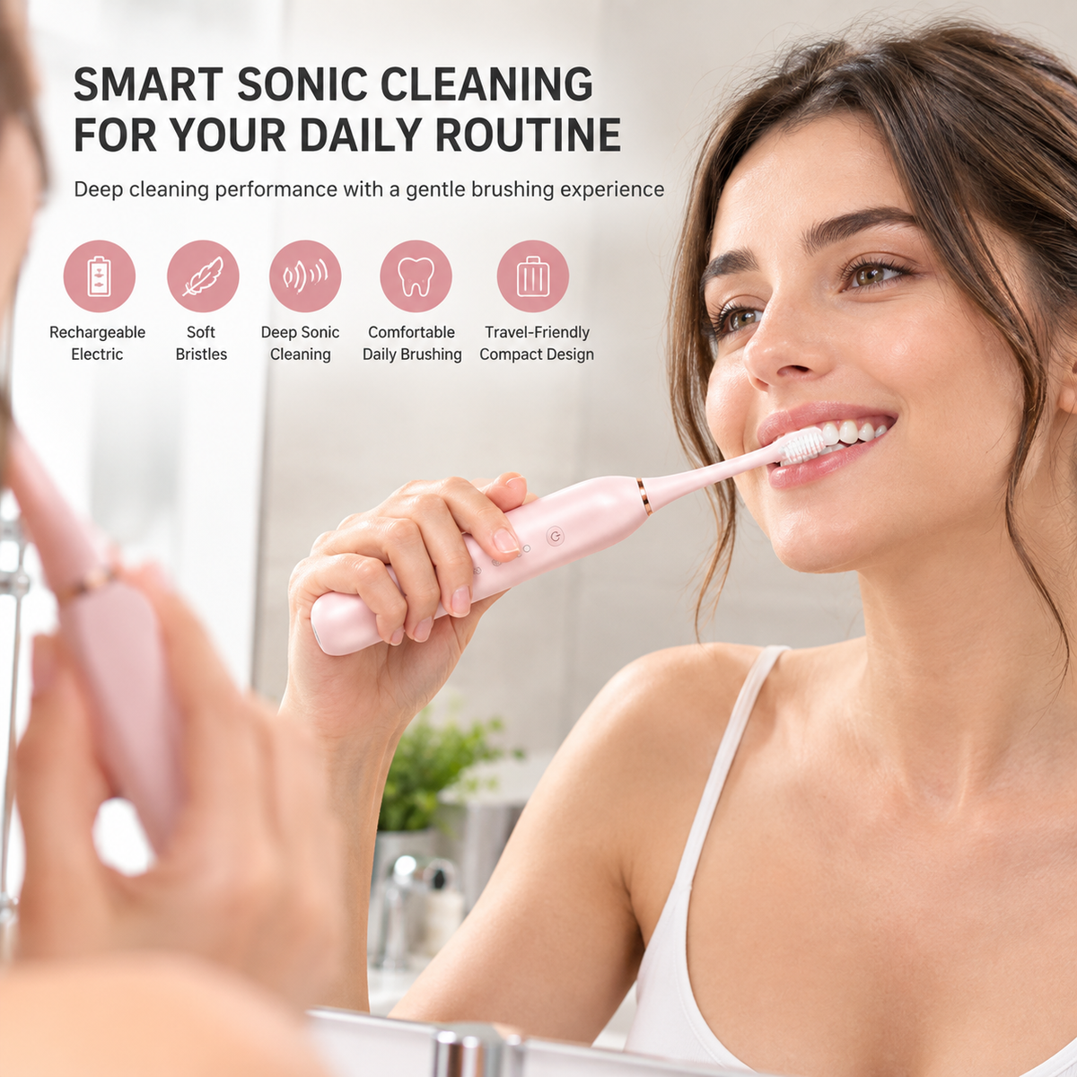 Electric Sonic Toothbrush – Rechargeable Deep Cleaning & Gentle Care