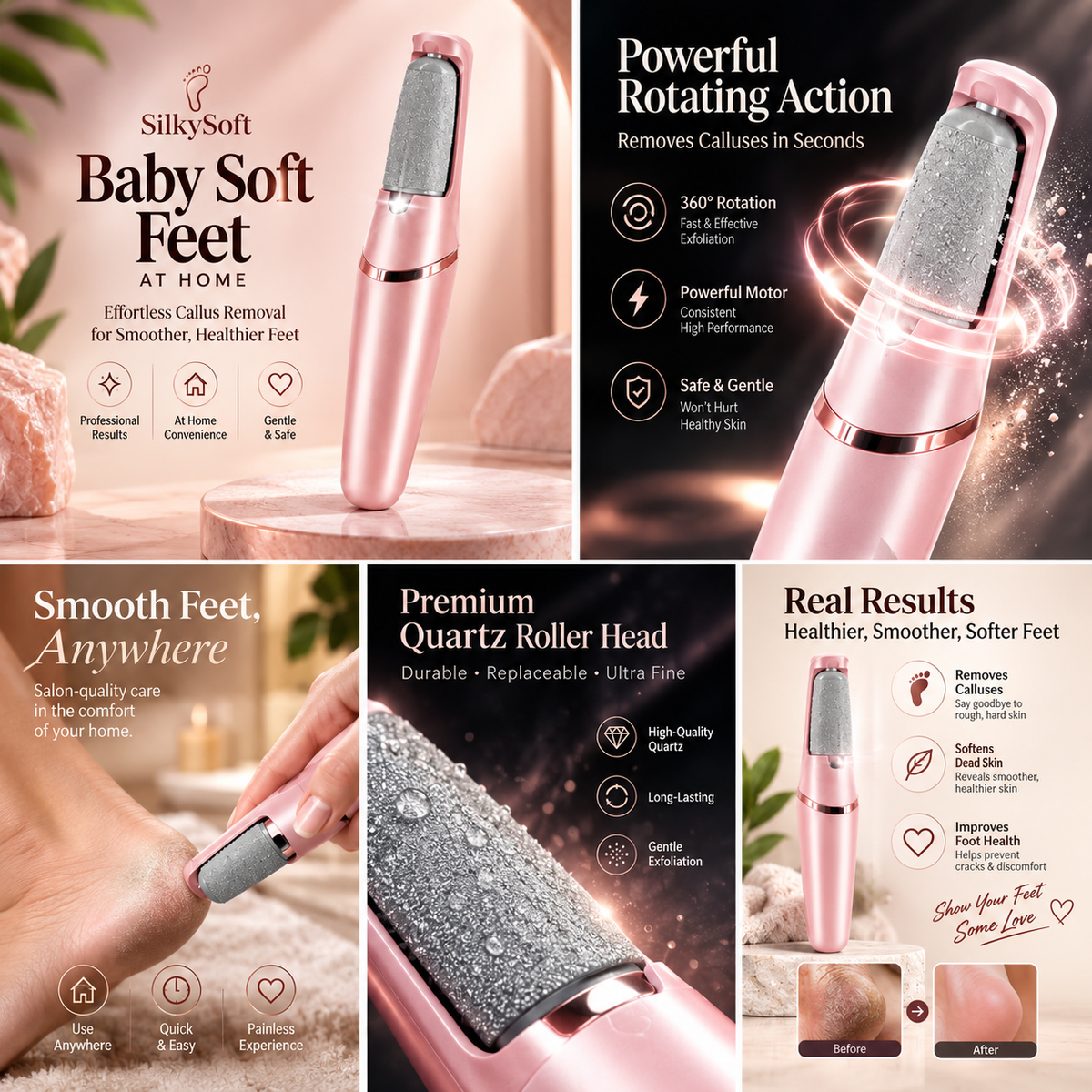 Rechargeable Electric Pedi Foot Filer – Smooth & Soft Feet at Home