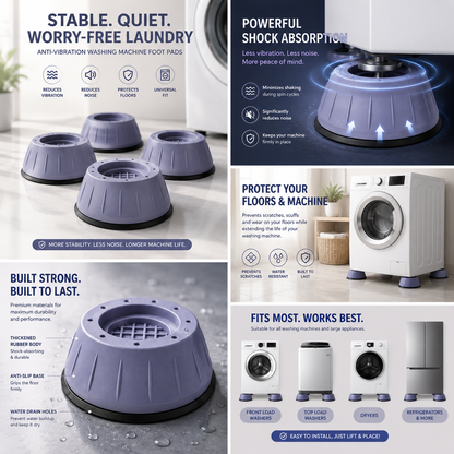 Washing Machine Anti-Vibration Pads – Set of 4