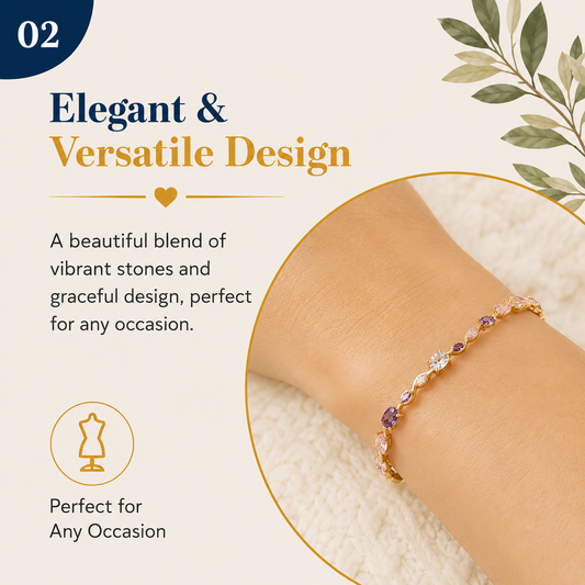 Tulip Bracelet for Women – Premium Stainless Steel Elegant Green Bracelet (Without Box)