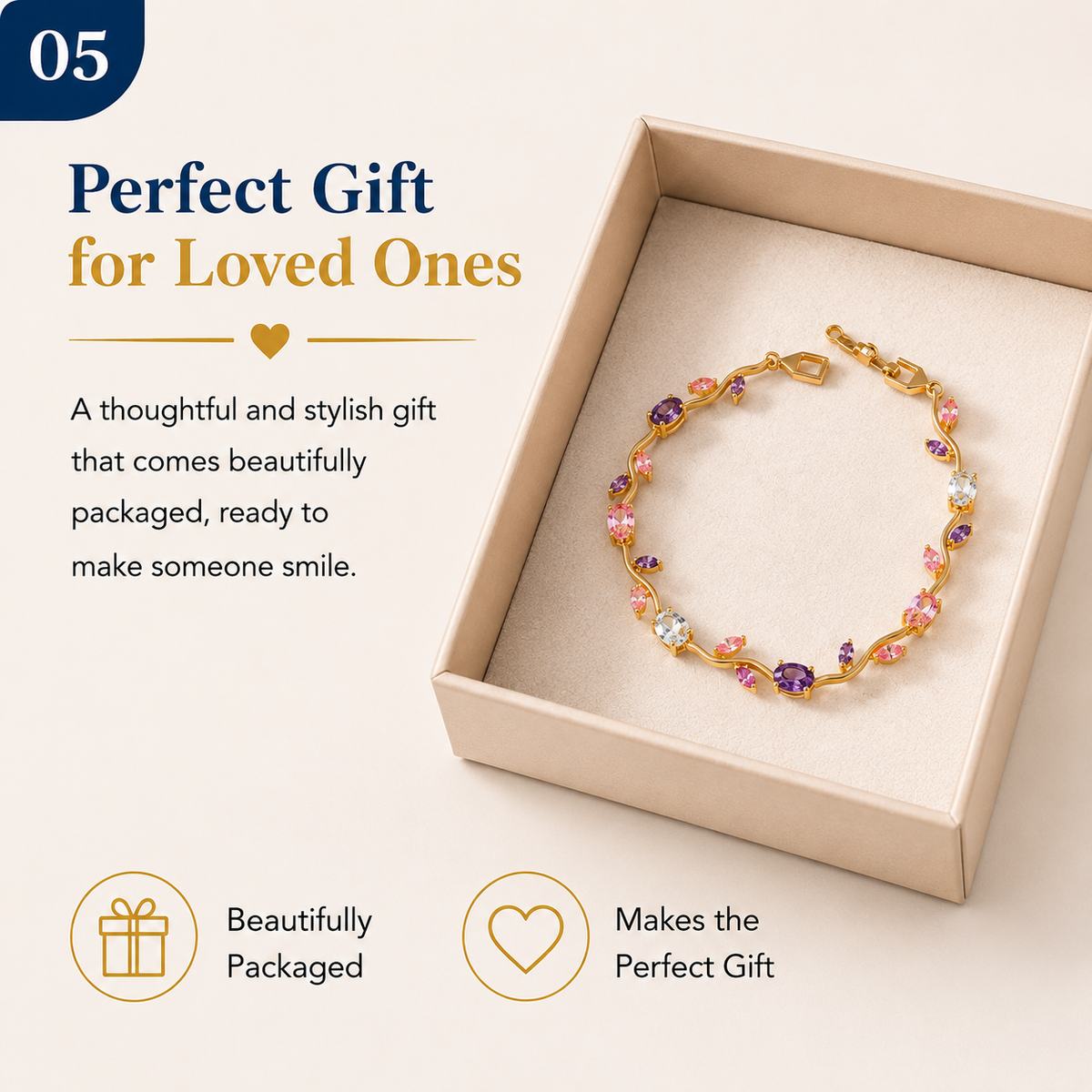 Tulip Bracelet for Women – Premium Stainless Steel Elegant Green Bracelet (Without Box)