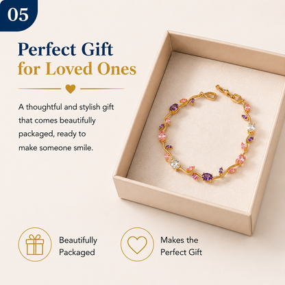 Tulip Bracelet for Women – Premium Stainless Steel Elegant Green Bracelet (Without Box)