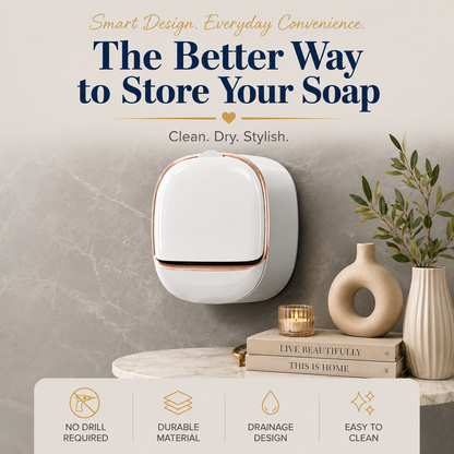 Wall Mounted Soap Holder – Punch-Free Self-Draining Soap Box for Bathroom & Kitchen (Random Color)