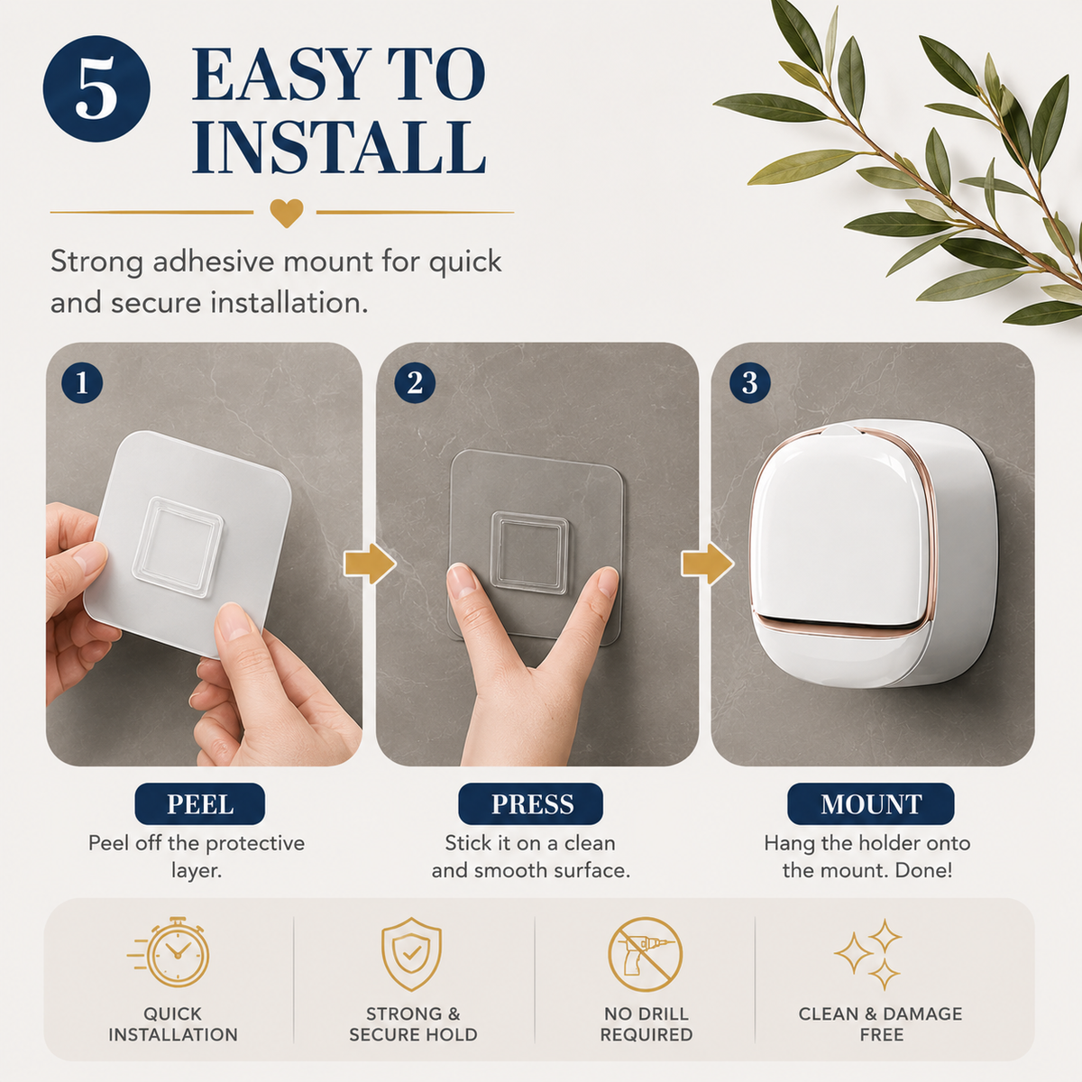 Wall Mounted Soap Holder – Punch-Free Self-Draining Soap Box for Bathroom & Kitchen (Random Color)