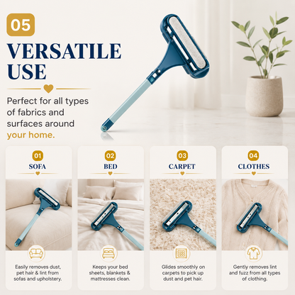 Reusable Dog & Cat Hair Remover Roller – Washable Sticky Pet Hair & Lint Cleaner Brush