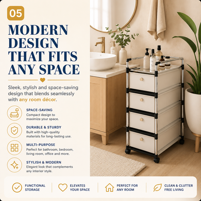 5 Layer Stainless Steel Shoe Rack – Space Saving Multi-Tier Shoe Organizer for Home