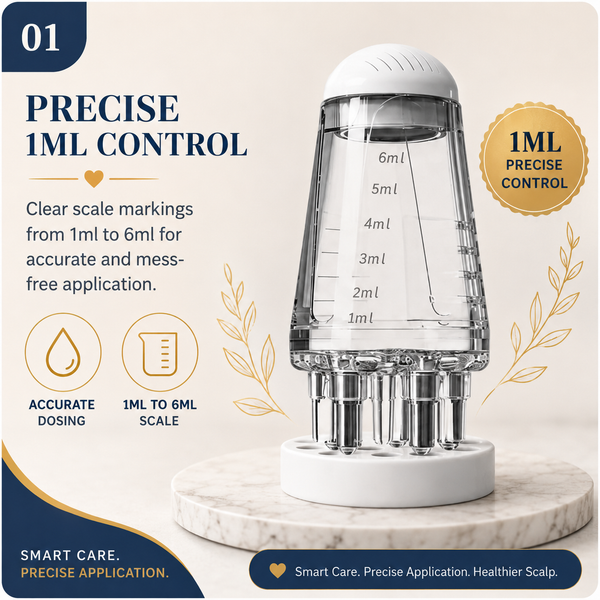 Portable Mini Hair Oil Applicator Comb 6ml – Scalp Hair Oil Applicator Bottle for Precise Oiling