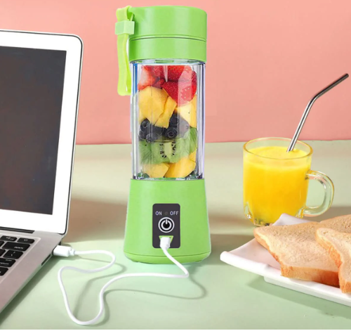 Portable USB Rechargeable Personal Blender | 6-Blade Mini Smoothie Maker & Juice Blender (Random Color)