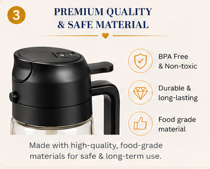 2-in-1 Oil Sprayer Bottle for Kitchen – Spray & Pour Oil Dispenser for Cooking, Baking, Air Frying & BBQ
