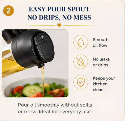 2-in-1 Oil Sprayer Bottle for Kitchen – Spray & Pour Oil Dispenser for Cooking, Baking, Air Frying & BBQ