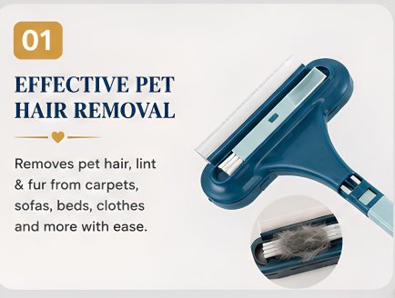 Reusable Dog & Cat Hair Remover Roller – Washable Sticky Pet Hair & Lint Cleaner Brush