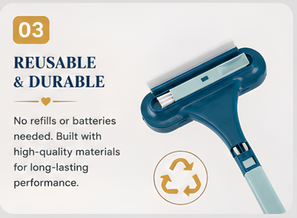 Reusable Dog & Cat Hair Remover Roller – Washable Sticky Pet Hair & Lint Cleaner Brush