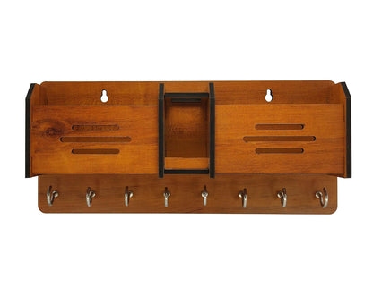 Multipurpose Wooden Key Holder Wall Hanging | Decorative Key Rack for Home & Office