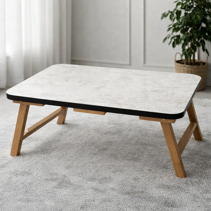 Multi-Purpose Wooden Folding Table | Portable Laptop Lap Desk for Study, Reading & Bed Use