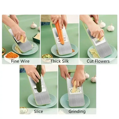 5-in-1 Multifunctional Vegetable Cutter & Slicer | Stainless Steel Kitchen Chopper Tool