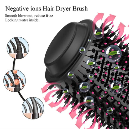 4-in-1 One Step Hot Air Brush | Hair Dryer, Straightener, Curler & Volumizer for Salon-Style Hair