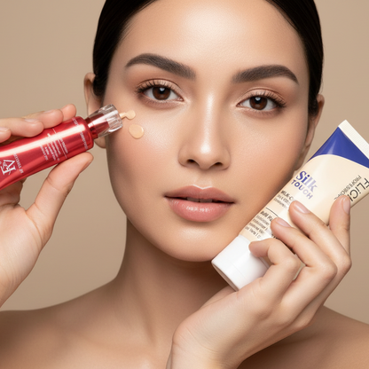 Flicka 2-in-1 Makeup Combo | Primer 60g & Foundation 30g for Smooth Flawless Finish