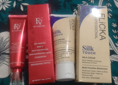 Flicka 2-in-1 Makeup Combo | Primer 60g & Foundation 30g for Smooth Flawless Finish